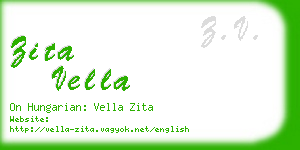 zita vella business card